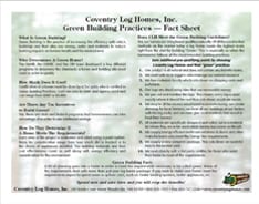 greenFAQs - Coventry Log Homes
