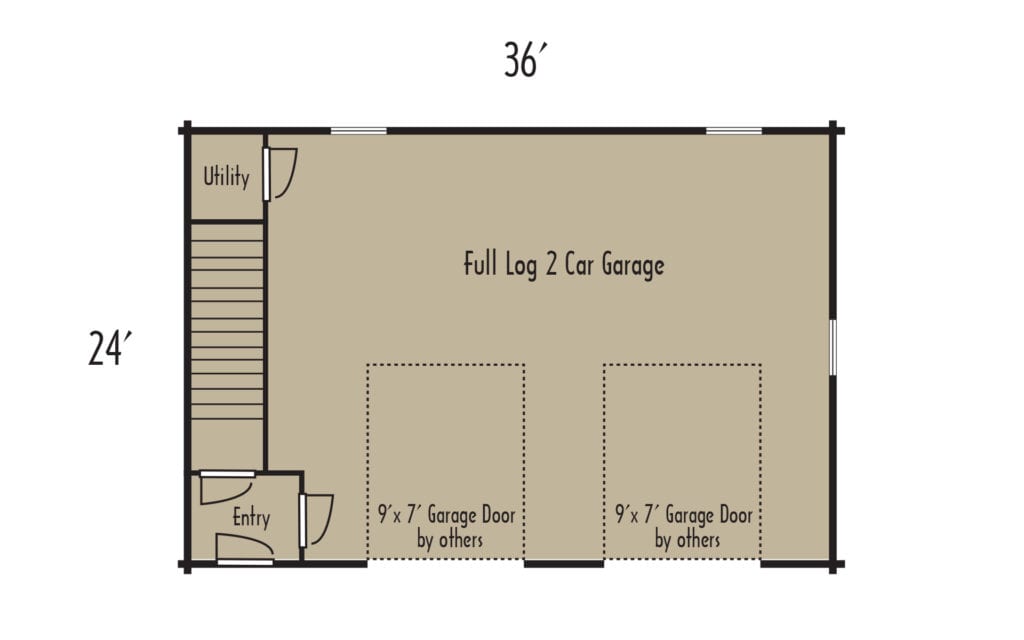 Tradesman Garage Apartment 1stFloorH - Coventry Log Homes