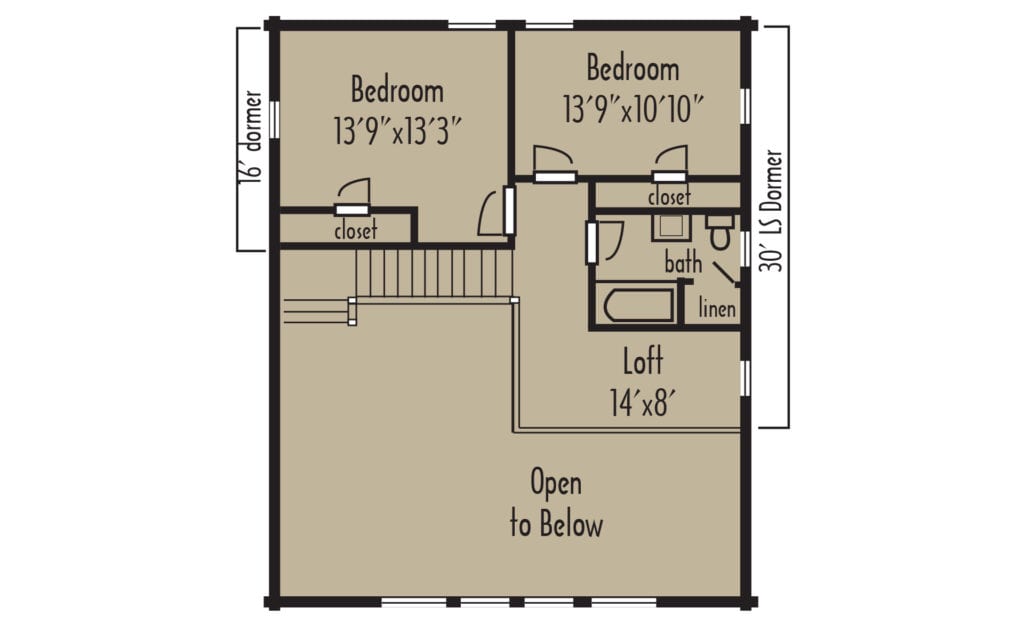 Tradesman Hillside 2ndFloorH - Coventry Log Homes