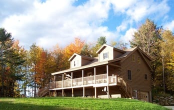 cabin rental hilltop view lodge - Coventry Log Homes