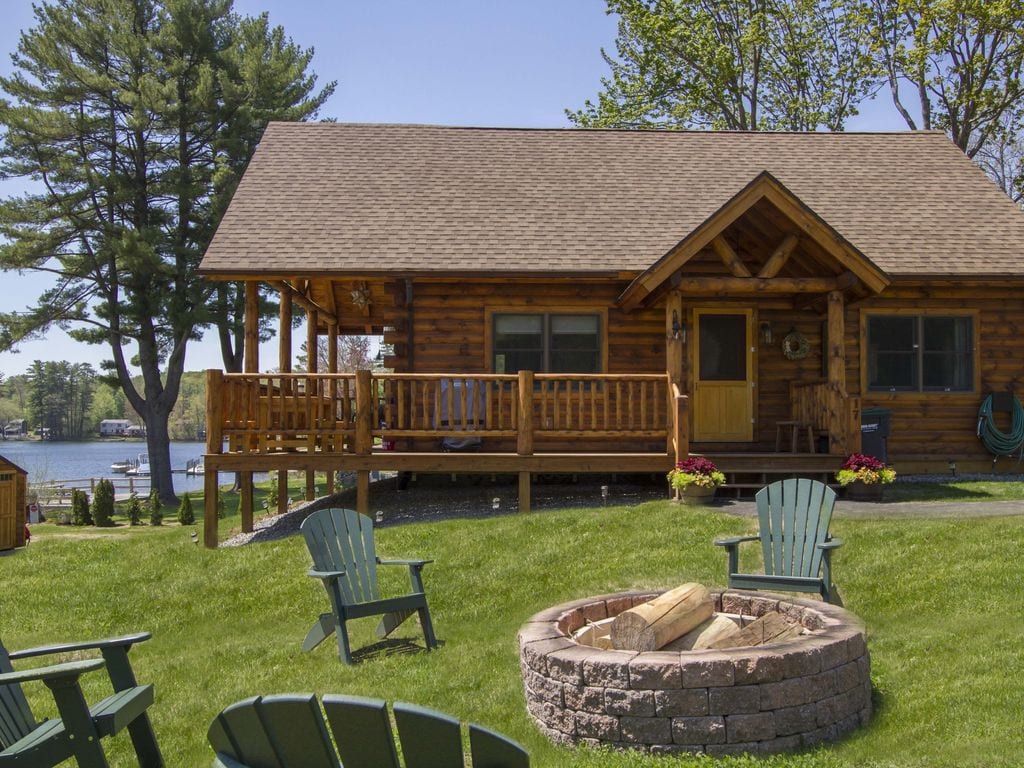 cabin rental luxury log cabin lake winnisquam - Coventry Log Homes