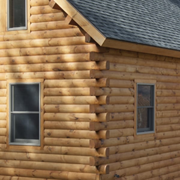corner options d log butt pass example - Coventry Log Homes