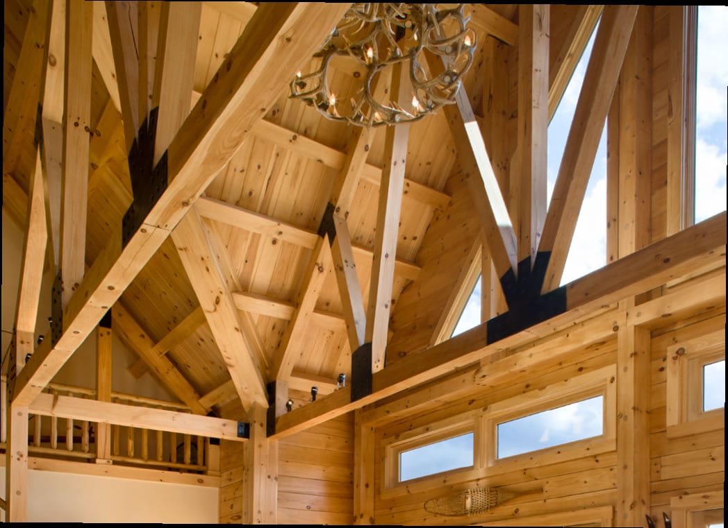 adirondack style roof System - Coventry Log Homes