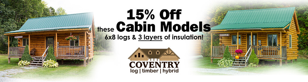 15OFFCabins - Coventry Log Homes