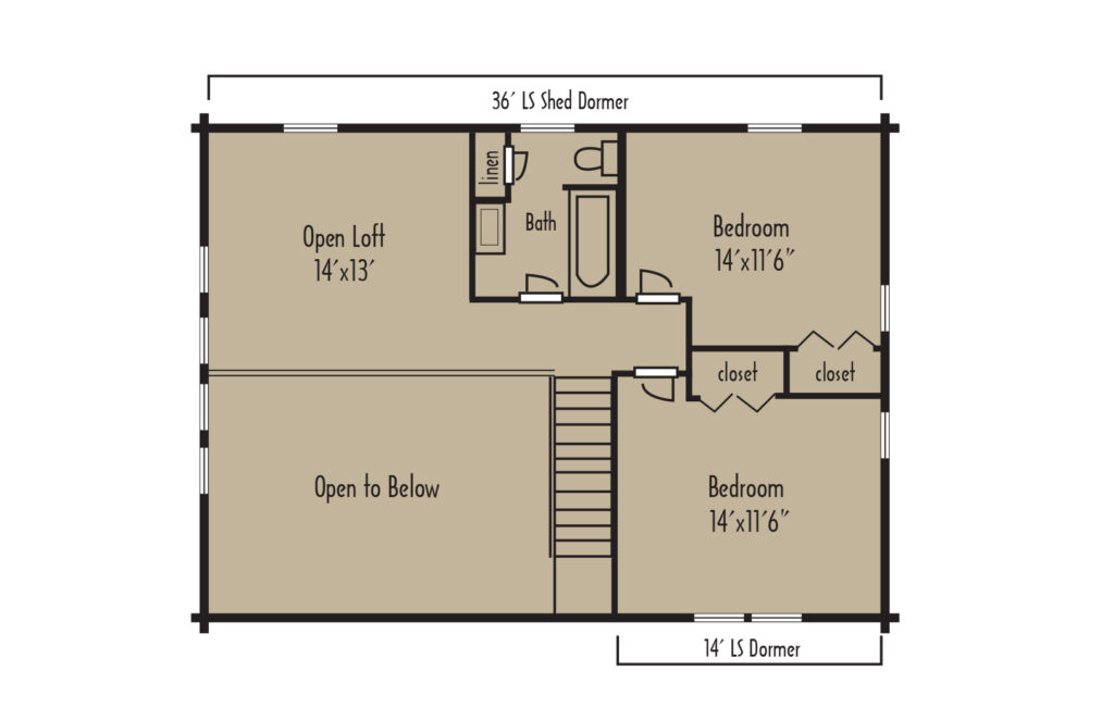 FloorplanSecondFloor - Coventry Log Homes