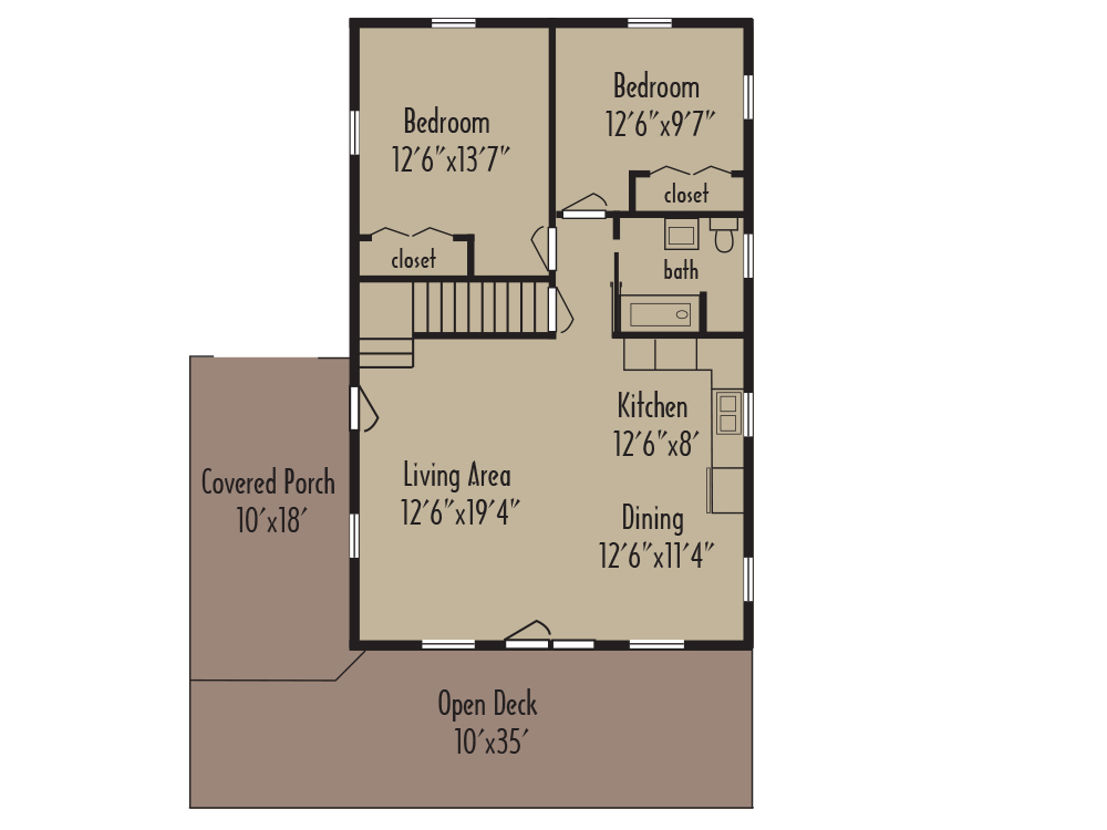 floorplan first floor 1 - Coventry Log Homes