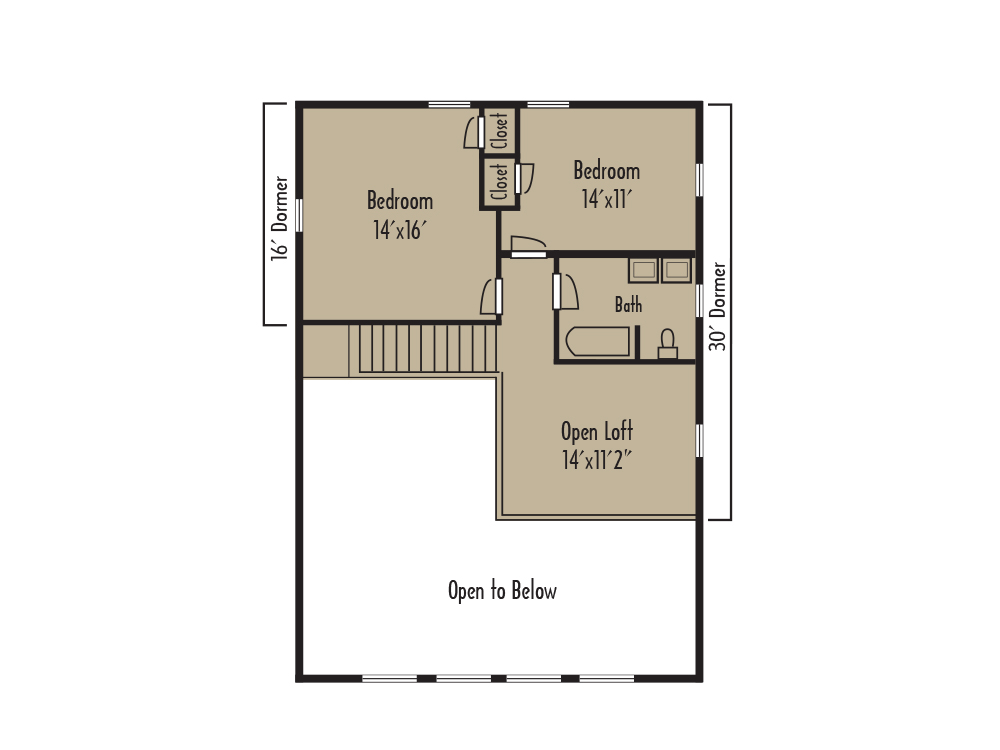 floorplan second floor - Coventry Log Homes