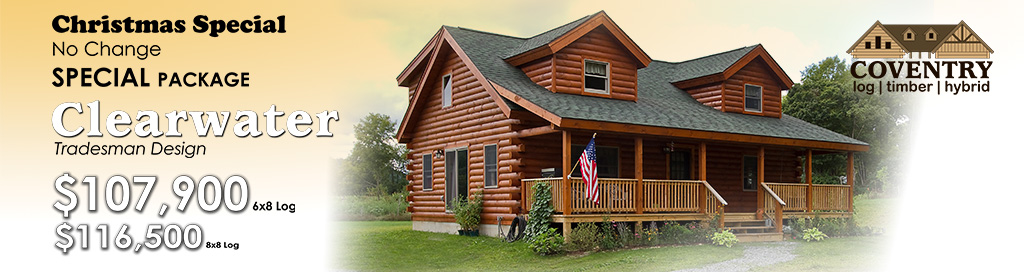 2025 Christmas Clearwater banner - Coventry Log Homes