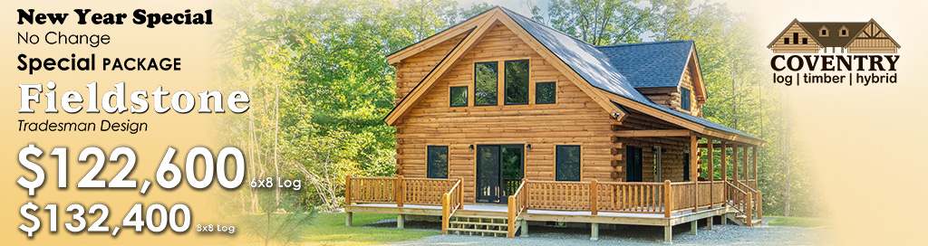 2026 New Year Fieldstone banner - Coventry Log Homes