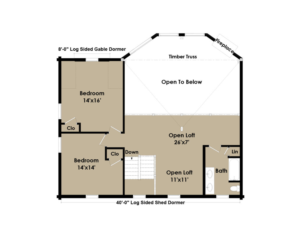 Kearsarge second floor Kearsarge second floor - Coventry Log Homes