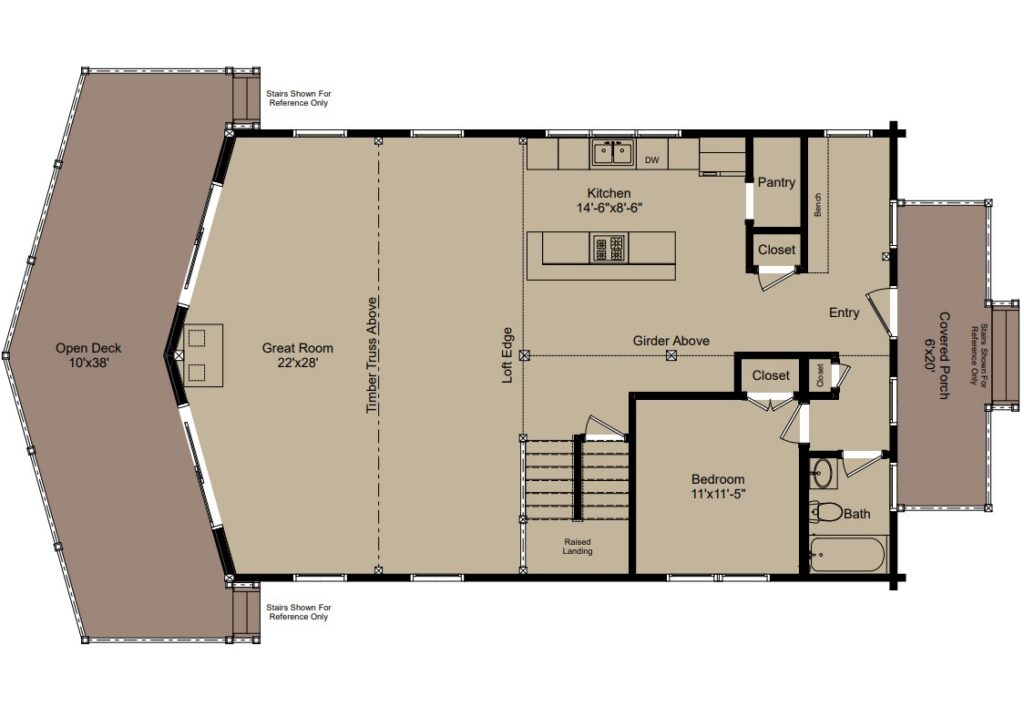 Ridgeview First Floor - Coventry Log Homes