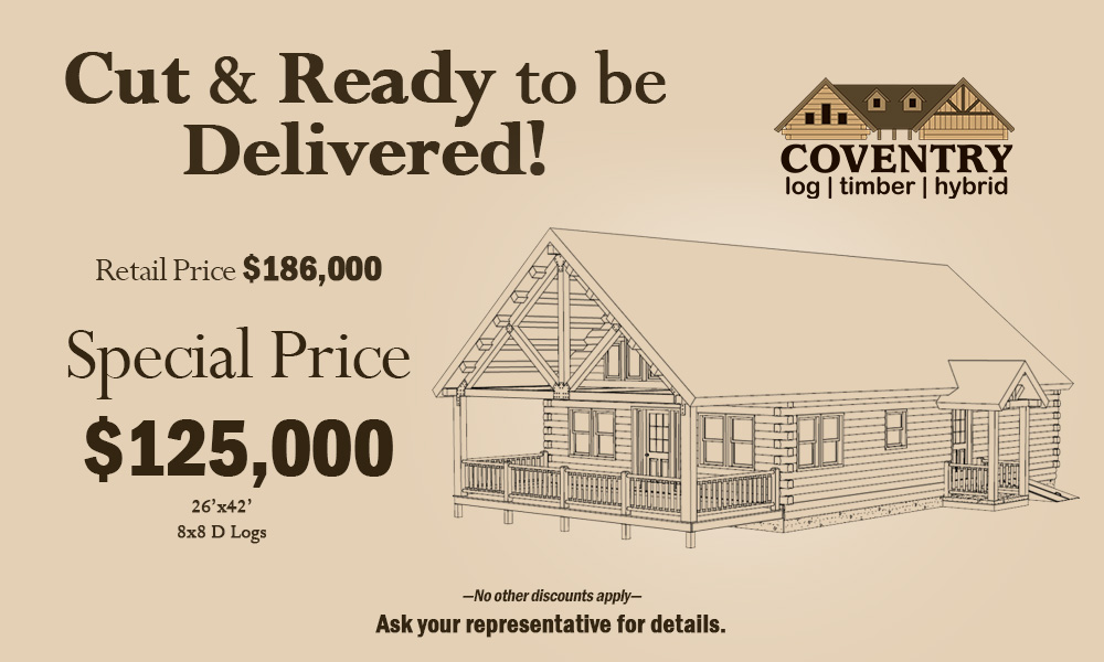 2026 Fall CutReady Banner - Coventry Log Homes